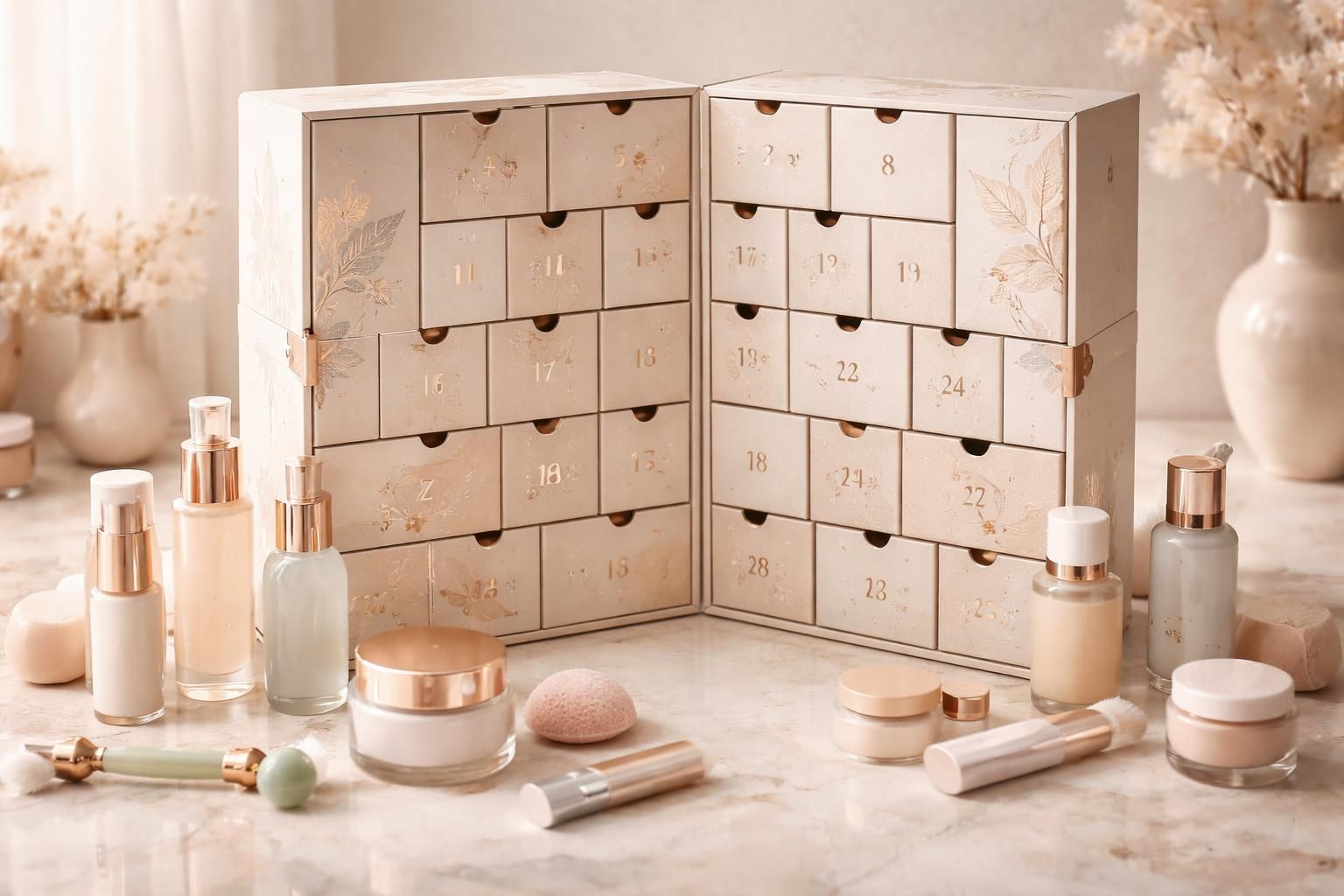 découvrez notre calendrier de l'avent beauté soins pour une surprise quotidienne de produits de soin et de maquillage, parfait pour préparer votre peau aux fêtes.