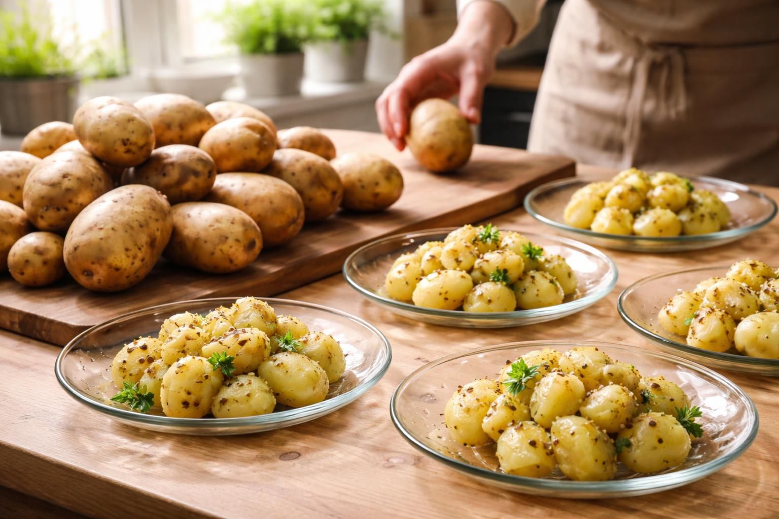 découvrez le poids moyen d'une pomme de terre et combien de pommes de terre il faut prévoir par personne pour vos recettes.